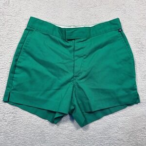 Vintage Wrangler High Waist Shorts Green Casual Golf Preppy Size 30 Made in USA‎